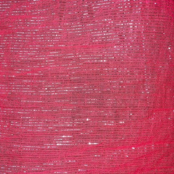 Nwot Atmosphere Beachwear hot pink and silver shawl - Picture 4 of 6